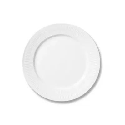 White Fluted Plate 22 cm 8.66 in