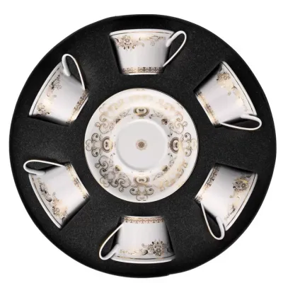 Medusa Gala Tea Cup & Saucer Set/Six Round Hat Box 7 oz (Special Order)