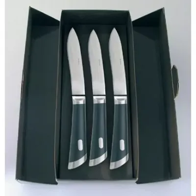T-Bone Knife Set, 3 Pcs, Gift Boxed 10 1/2 in 18/10 Stainless Steel , Solid Handle