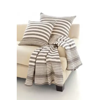 Rugby Stripe Charcoal Throw One Size