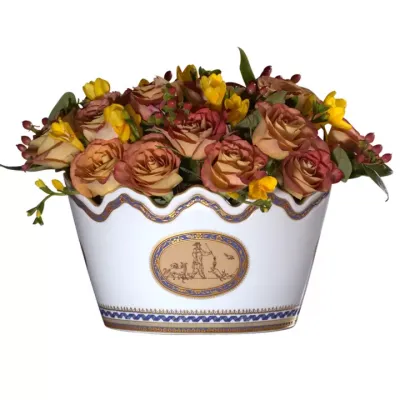 Chinoise Blue Monteith Cachepot 10.5"x6"