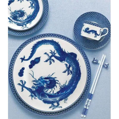 Blue Dragon Picnic Set Of Four 10.5"
