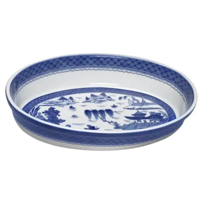 Blue Canton Baking Dish, Oval 13"x9"