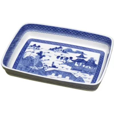 Blue Canton Baking Dish, Rectangular 12"x8.5"