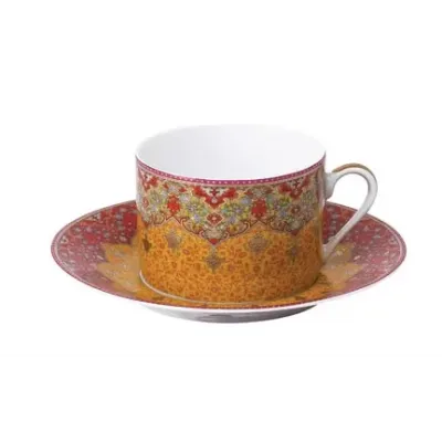 Dhara Red Tea Saucer (Special Order)