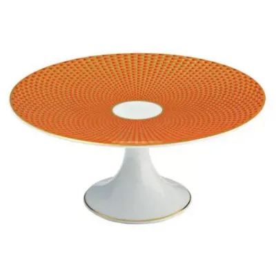 Tresor Orange Petit Four Stand Small Motif N°1 Diam 6.3 in