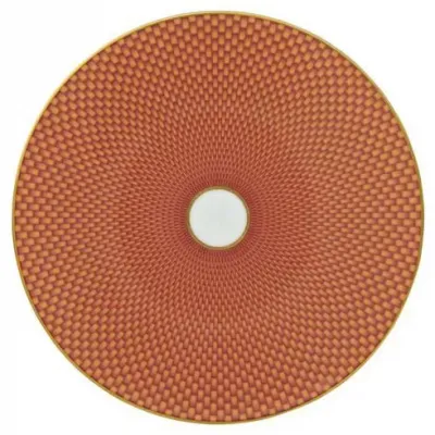 Tresor Orange Dessert Coupe Plate Flat Motif N°2 Diam 8.7 in