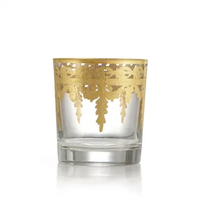 Vetro Gold Double Old Fashioned Glass 3.5" H x 3.25" D 9 oz