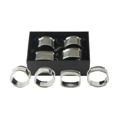 Medici Pewter Classic Napkin Ring, Set Of 4