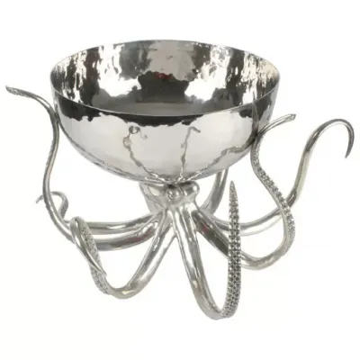Sea And Shore Octopus Pewter Steel Ice Tub Punchbowl