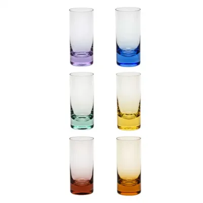Whisky Highball, Set of Six Basic Colors (Alexandrite, Aquamarine, Beryl, Eldor, Rosalin, Topaz)