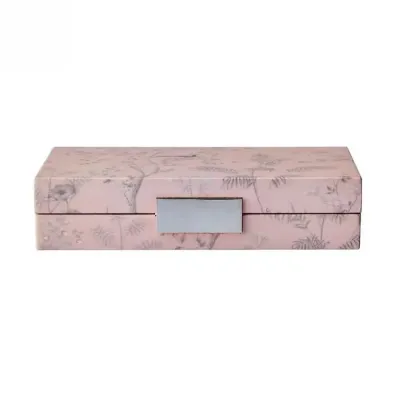 Chinoiserie Pink Box with Silver