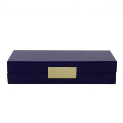 4 x 9 in Navy & Gold Small Storage Box