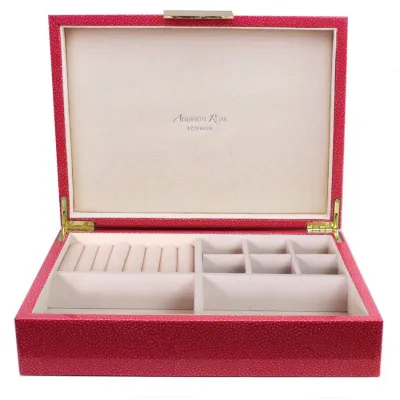 8 x 11 in Pink Shagreen Gold J Large Storage Box