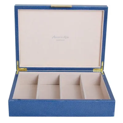8 x 11 in Blue Shagreen Gold G Large Storage Box