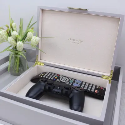 8 x 11 in Blue Shagreen Gold Large Storage Box