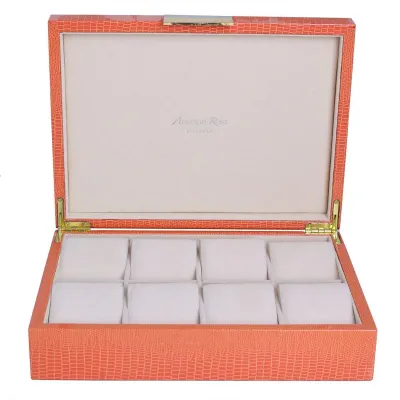 8 x 11 in Orange Croc Gold W Large Storage Box