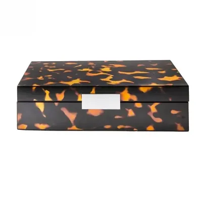 Tortoiseshell Box with Silver Large