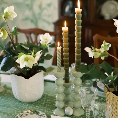 Bobbin Sage Candlestick