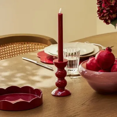 Bobbin Cherry Candlestick