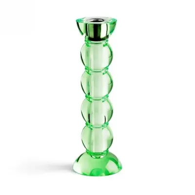 Icy Bobbin Green Candlestick