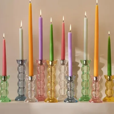 Icy Bobbin Orange Candlestick