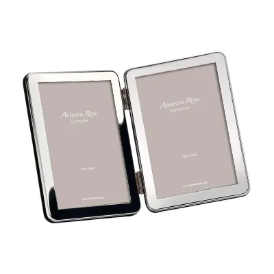 Classic Silverplated Double Curbed Corners Picture Frame