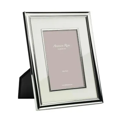 Silverplated Bezel Cream Mount Picture Frame
