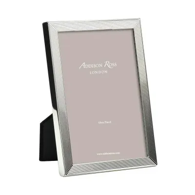 Grooved Silverplated Picture Frame