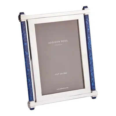 Acrylic Sapphire & Silver Photo Frame 5 x 7 in