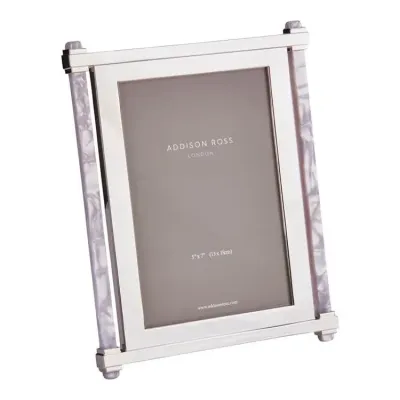 Acrylic Pearl & Silver Photo Frame 5 x 7 in