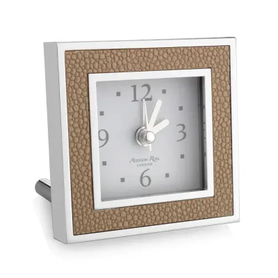 Shagreen Sand Square Alarm Clock