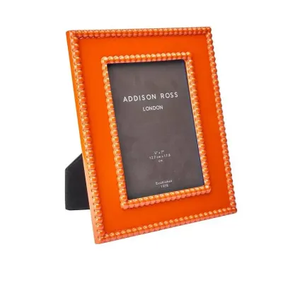 Bobbin Orange Lacquer Photo Frame 5 x 7 in