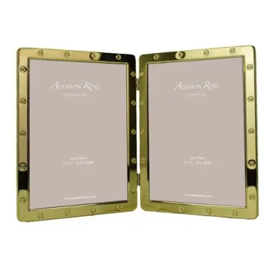 Gold Locket Frame Double 5 x 7 in
