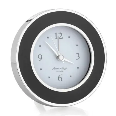 Black & Silver Round Alarm Clock