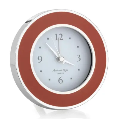Orange & Silver Round Alarm Clock