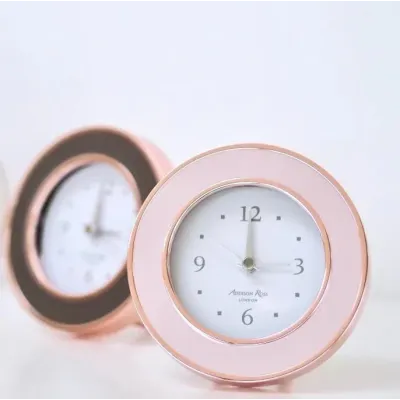 Rose Gold Pink Enamel Clock