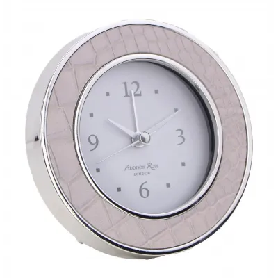 Croc Mocha Silver Round Alarm Clock