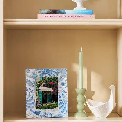 Palm Beach Blue Lacquer Photo Frame 5 x 7 in