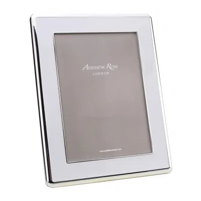 Silver & White Wide Curved Enamel Picture Frame 8 x 10 in