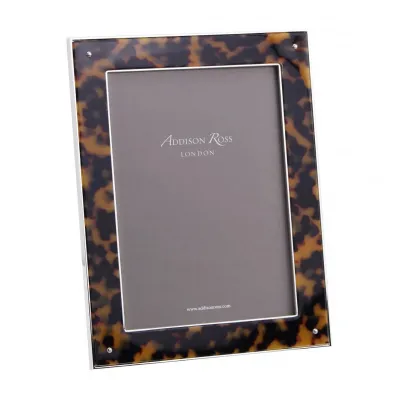 Tortoise and Silver Picture Frame 5 x 7 in