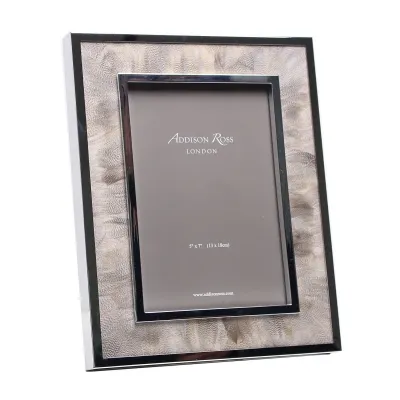 Wide Duck Feather & Silver Frame