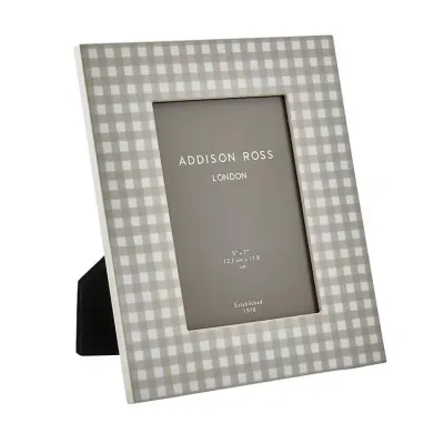 Gingham Cappuccino Lacquer Photo Frame 5x7