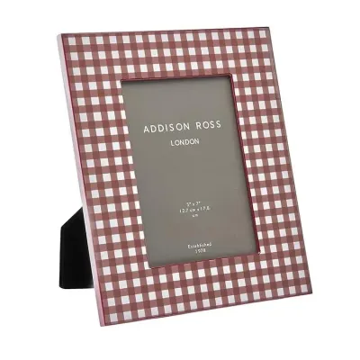 Gingham Cherry Lacquer Photo Frame 5x7