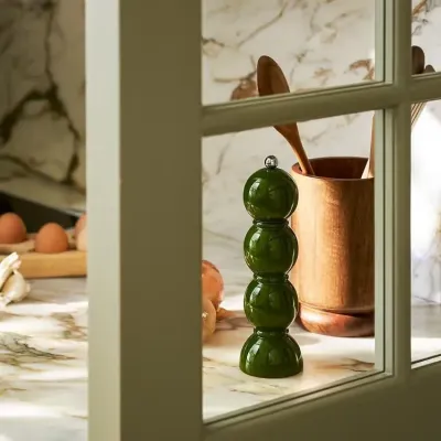 Bobbin Khaki Lacquer Salt or Pepper Mill