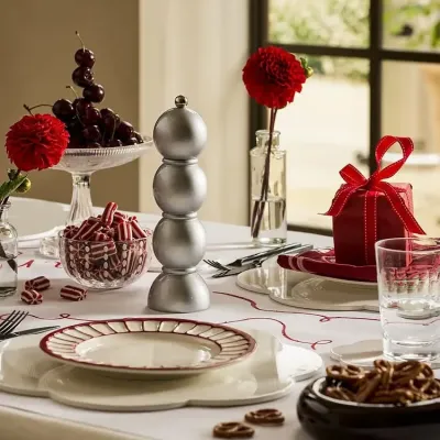 Bobbin Silver Salt and Pepper Mill