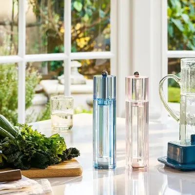 Icy Flute Blue Salt or Pepper Mill