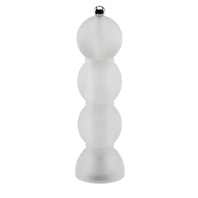 Frosty Bobbin Clear Salt or Pepper Mill