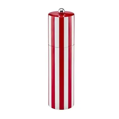 Striped Column Burgundy Salt or Pepper Mill