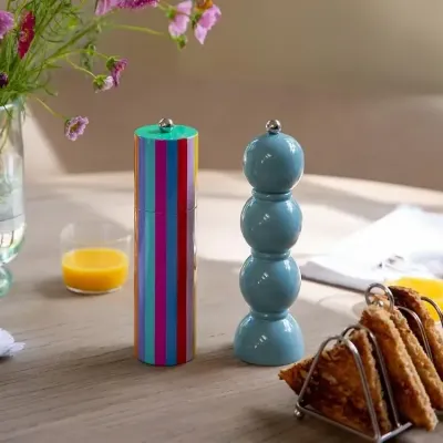 Striped Column Multicoloured Salt or Pepper Mill